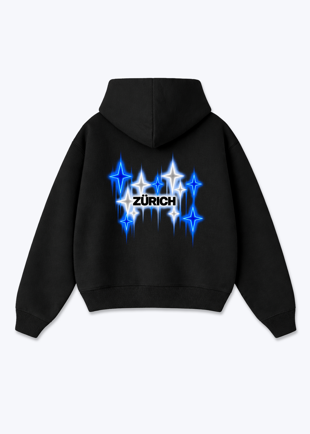 Zürich Fade Oversized Hoodie - Black Back (Designed)