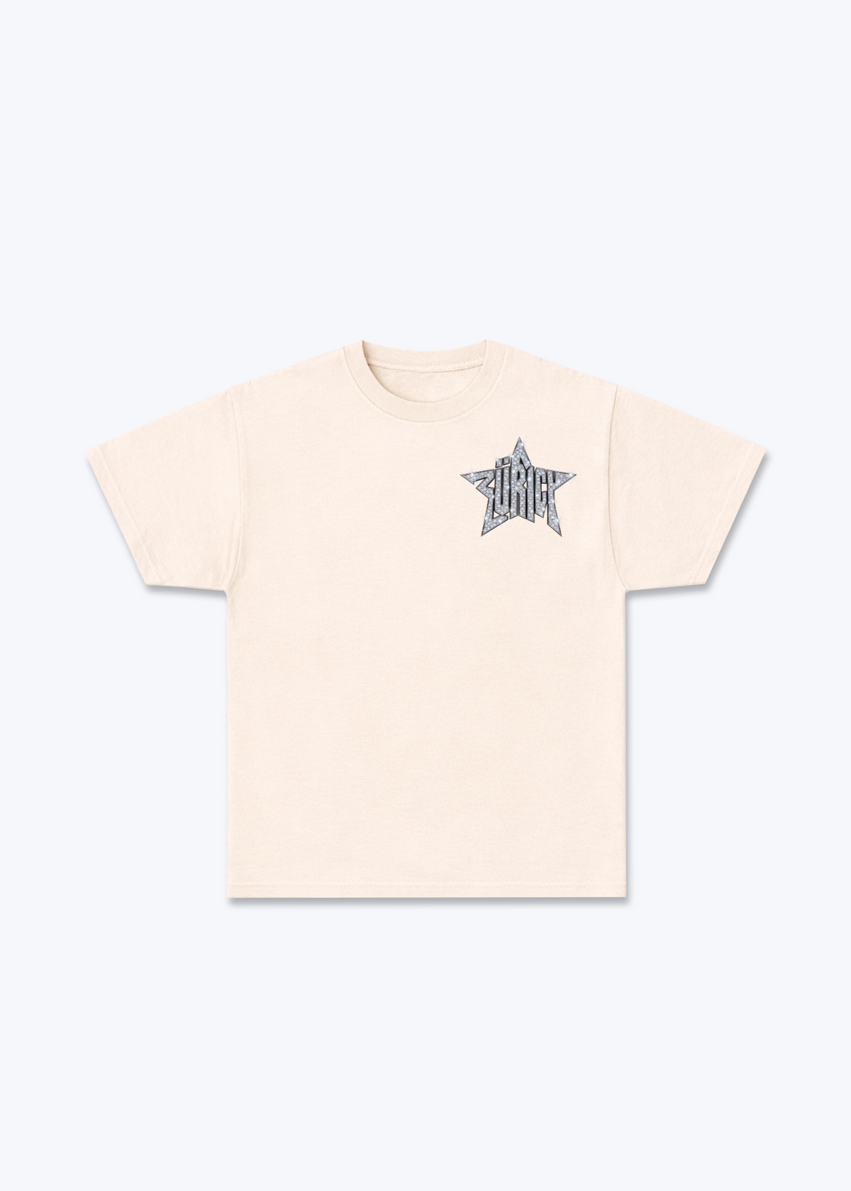 Zürich Iced Basic T-Shirt - Beige Front (Designed)