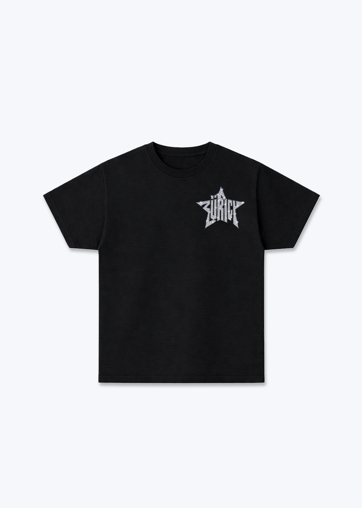Zürich Iced Basic T-Shirt - Black Front (Designed)