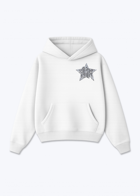 Zürich Iced Oversized Hoodie - White Front (Designed)