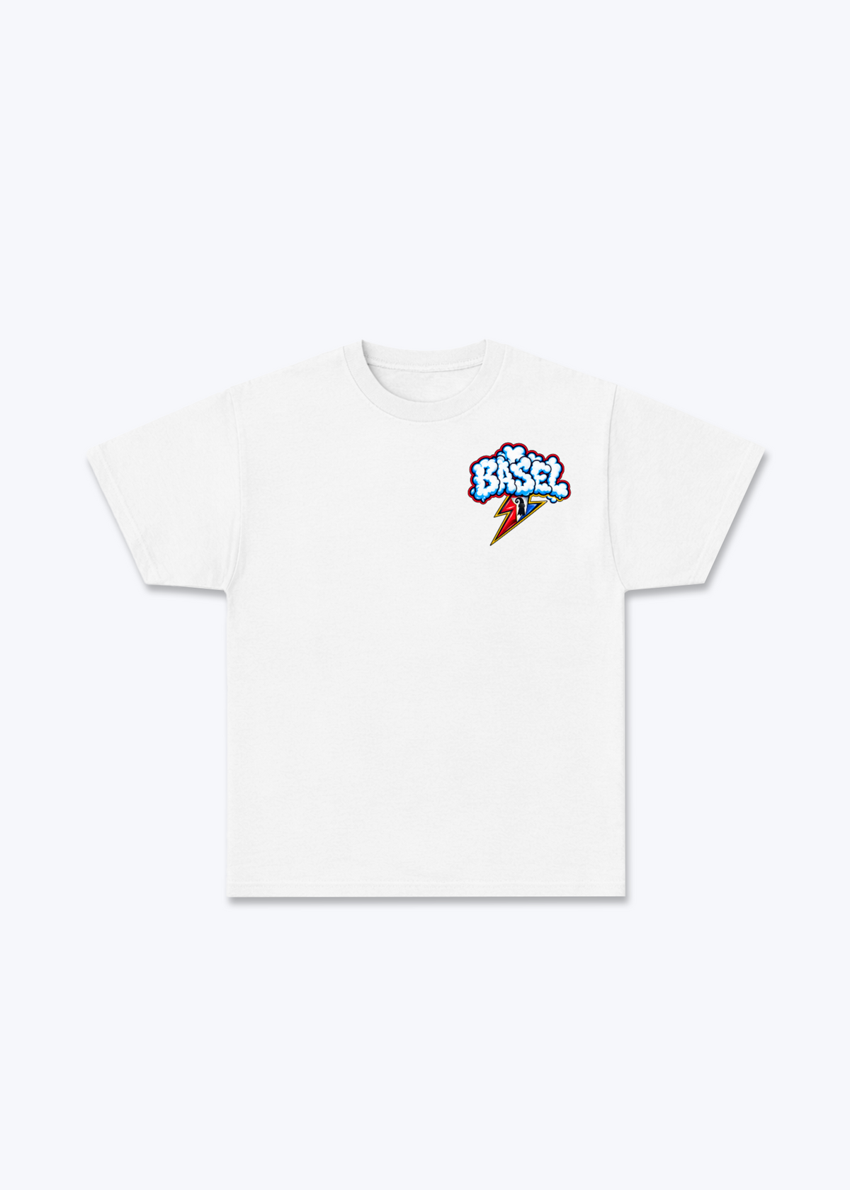 Basel Cloud Basic T-Shirt - White Front (Designed)