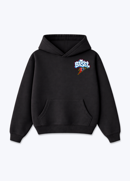 Basel Cloud Oversized Hoodie - Black Front (Designed)
