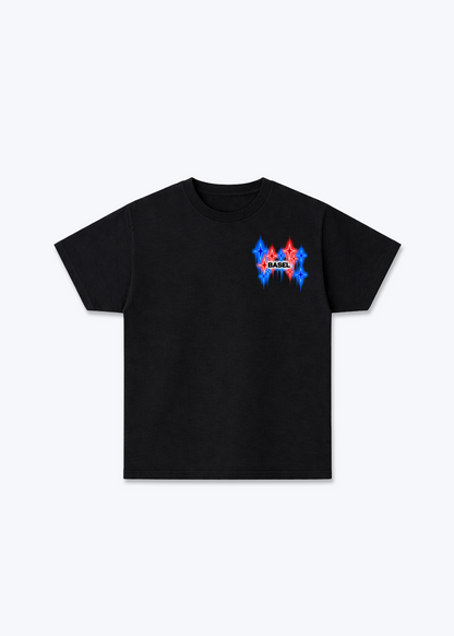 Basel Fade Basic T-Shirt - Black Front (Designed)