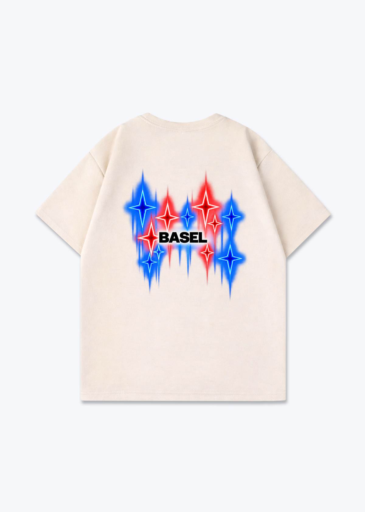 Basel Fade Oversized T-Shirt - Beige Back (Designed)