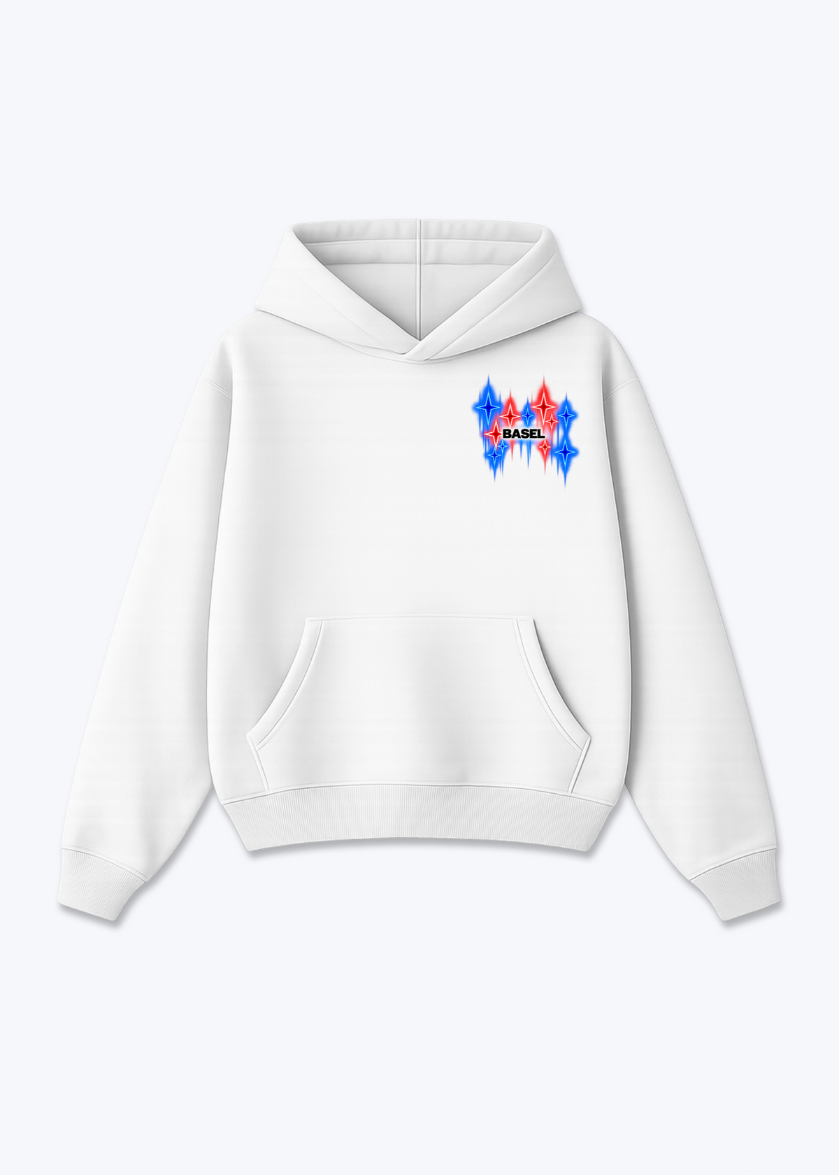 Basel Fade Oversized Hoodie - White Front (Designed)