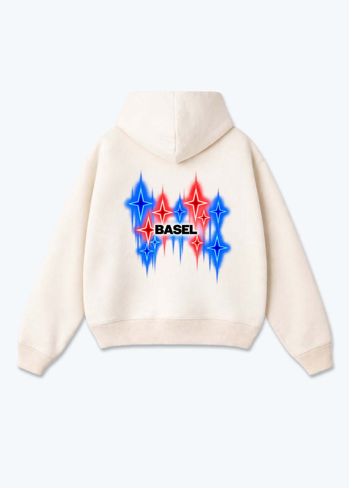 Basel Fade Oversized Hoodie - Beige Back (Designed)
