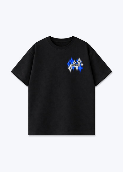 Luzern Stars Oversized T-Shirt - Black Front (Designed)