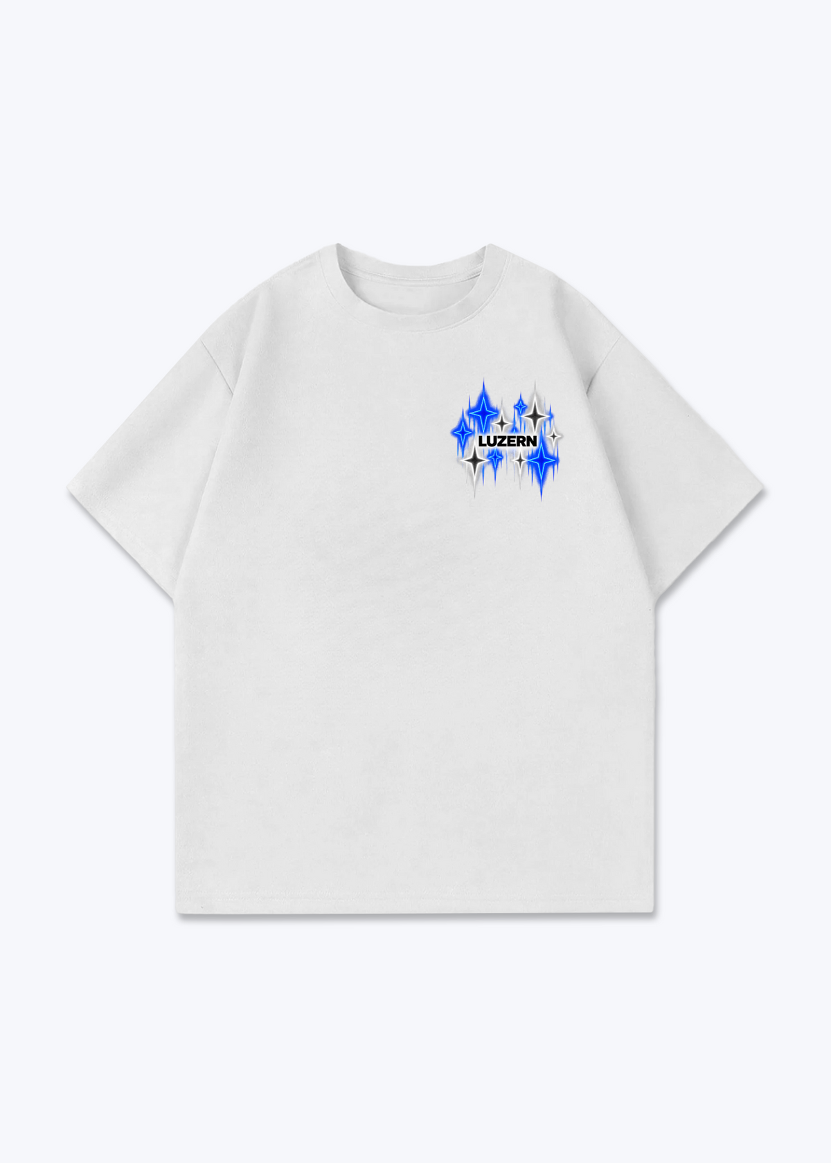 Luzern Stars Oversized T-Shirt - White Front (Designed)