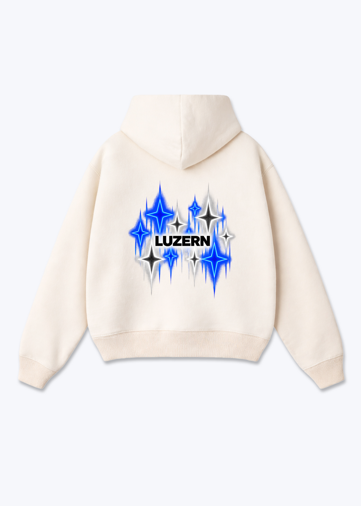 Luzern Stars Oversized Hoodie - Beige Back (Designed)
