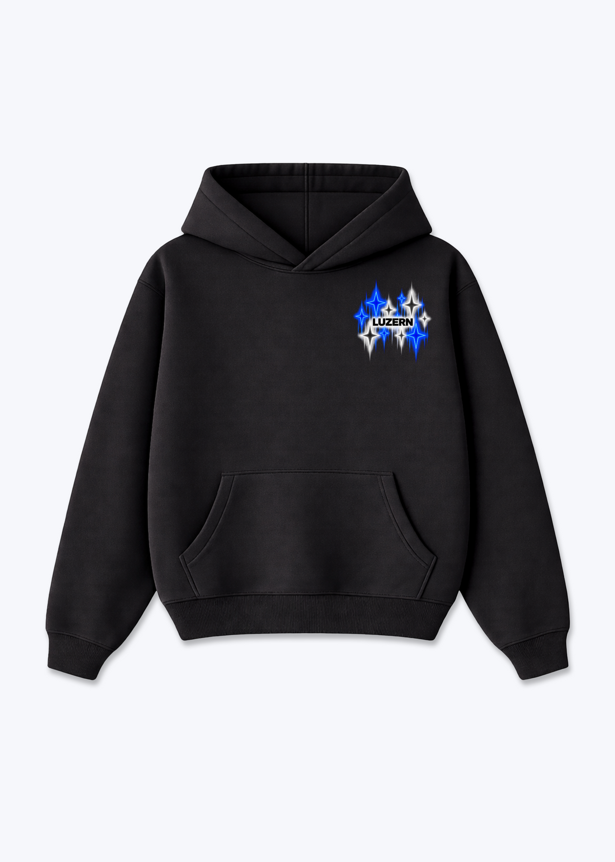 Luzern Stars Oversized Hoodie - Black Front (Designed)