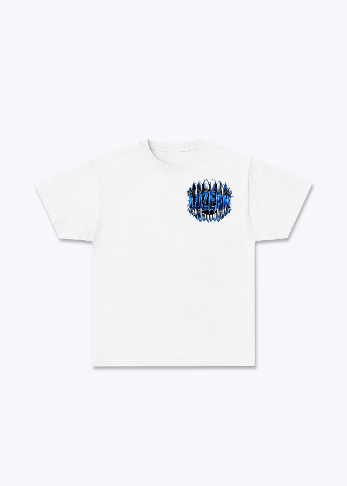 Luzern Bite Basic T-Shirt - White Front (Designed)