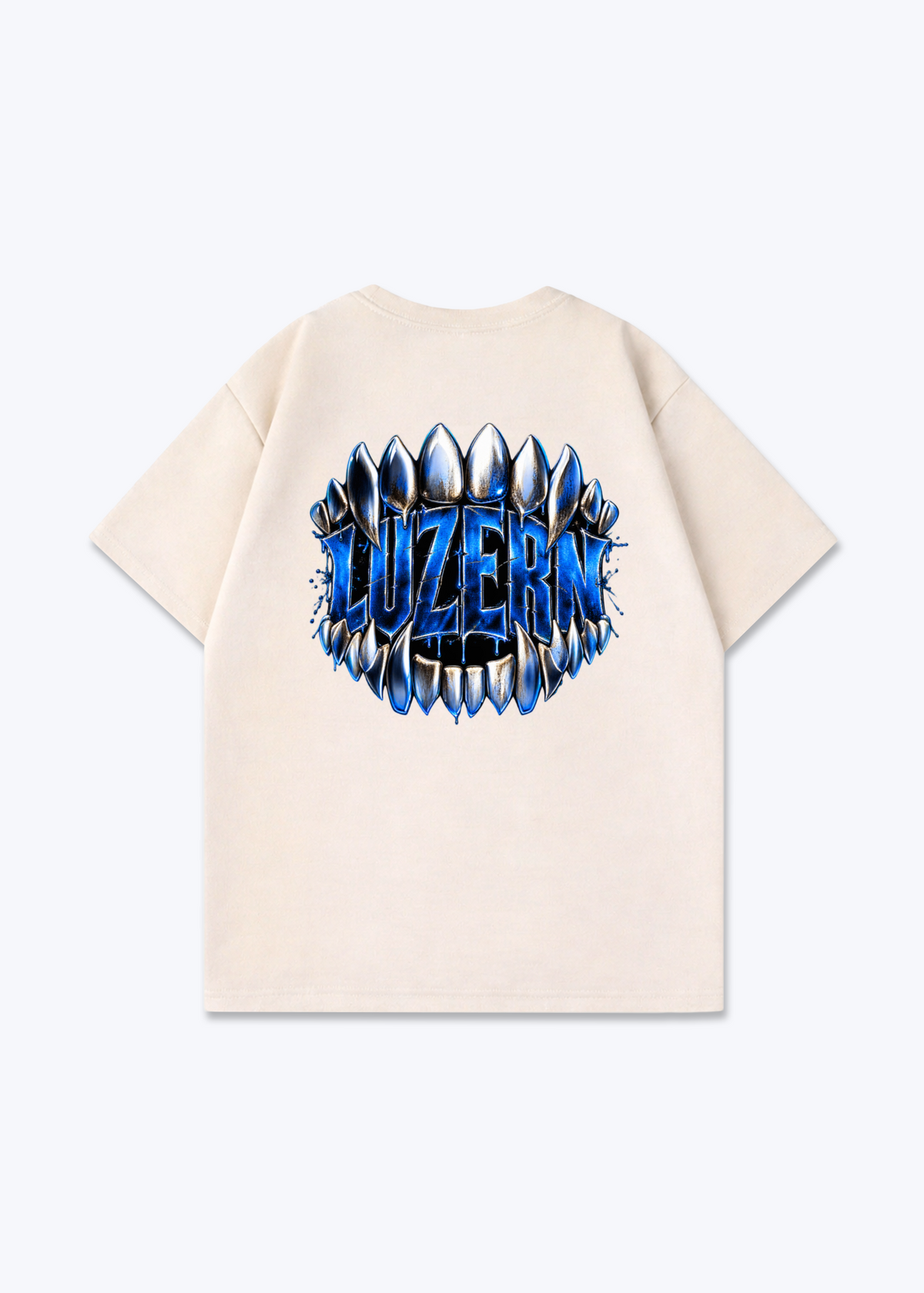 Luzern Bite Oversized T-Shirt - Beige Back (Designed)