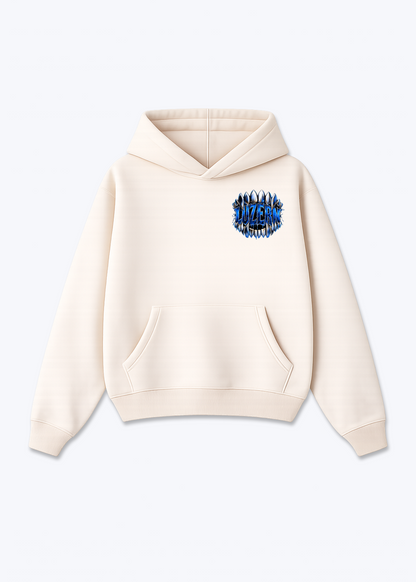 Luzern Bite Oversized Hoodie - Beige Front (Designed)