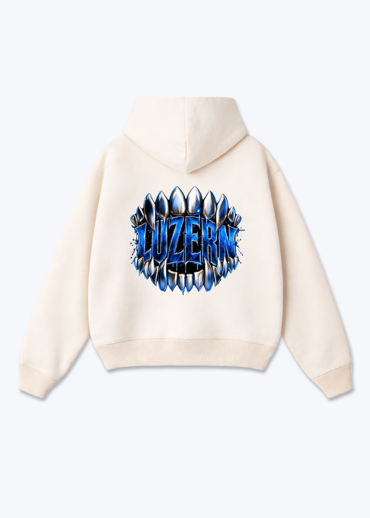 Luzern Bite Oversized Hoodie - Beige Back (Designed)