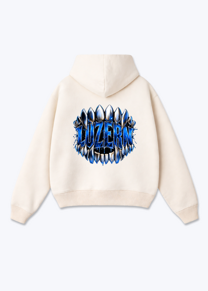 Luzern Bite Oversized Hoodie - Beige Back (Designed)