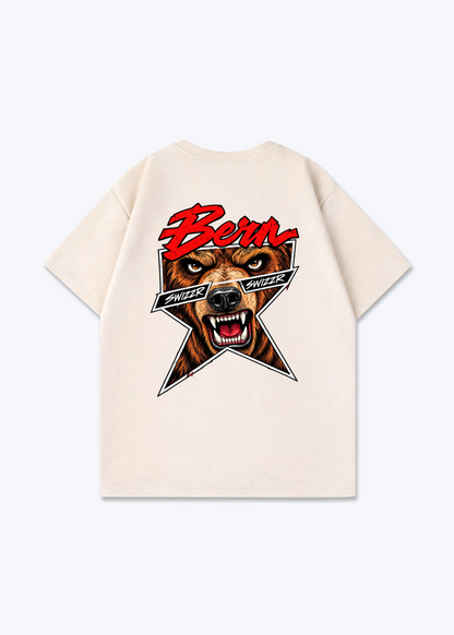 Bern Comic Oversized T-Shirt - Beige Back (Designed)