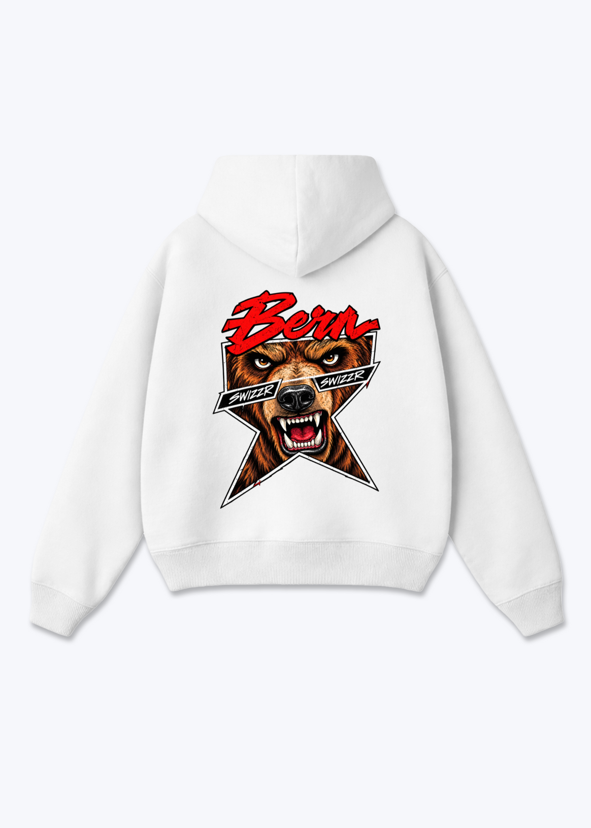 Bern Comic Oversized Hoodie - White Back (Designed)
