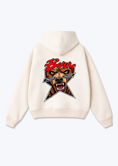 Bern Comic Oversized Hoodie - Beige Back (Designed)