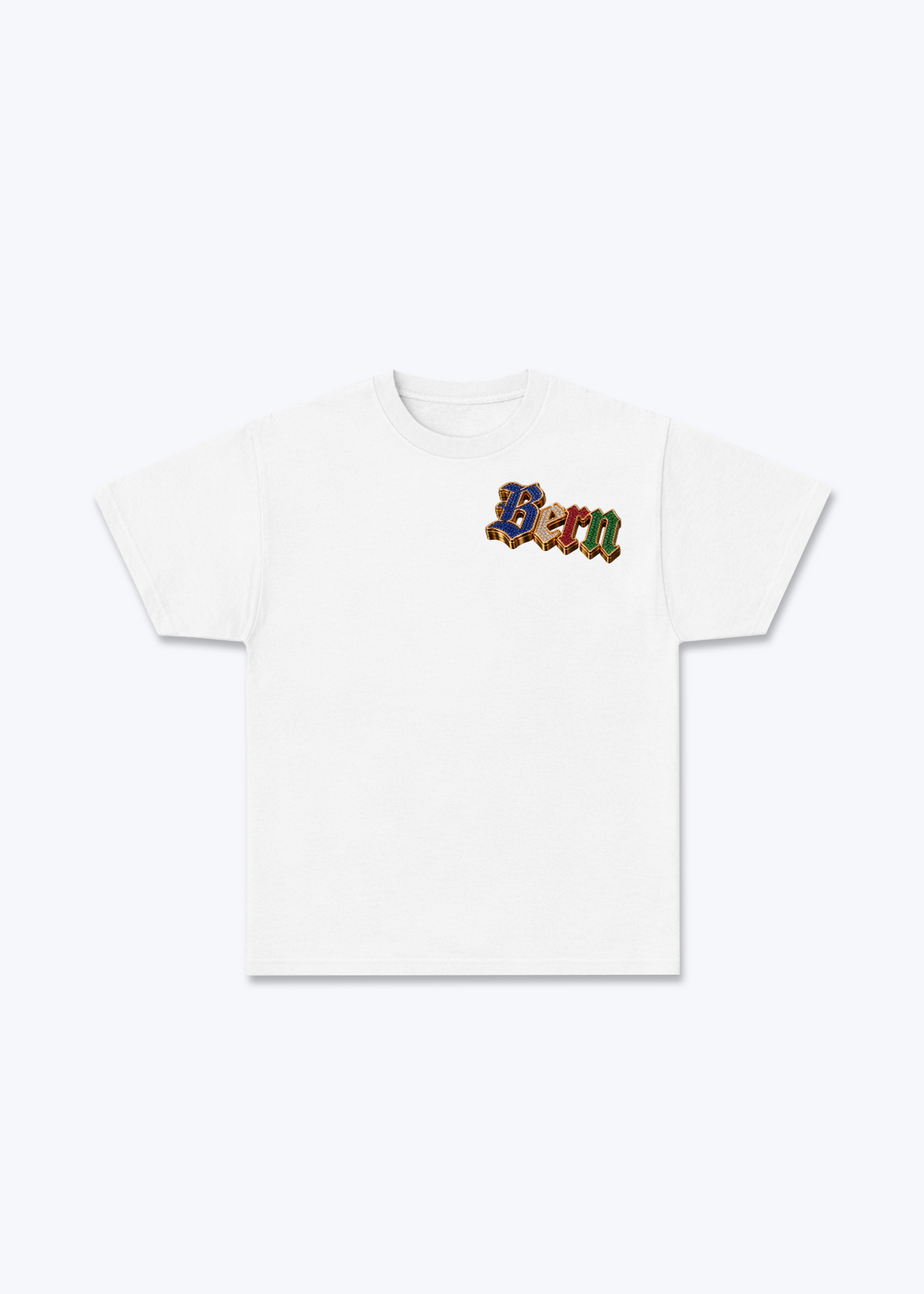 Bern Diamonds Basic T-Shirt - White Front (Designed)