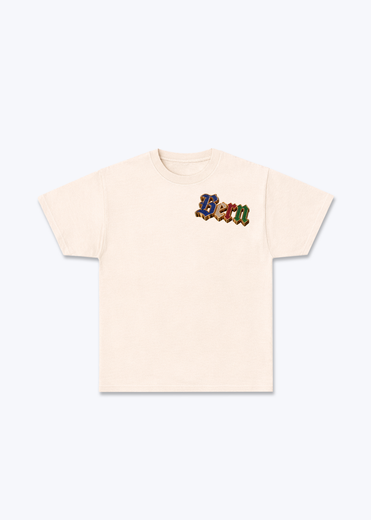 Bern Diamonds Basic T-Shirt - Beige Front (Designed)