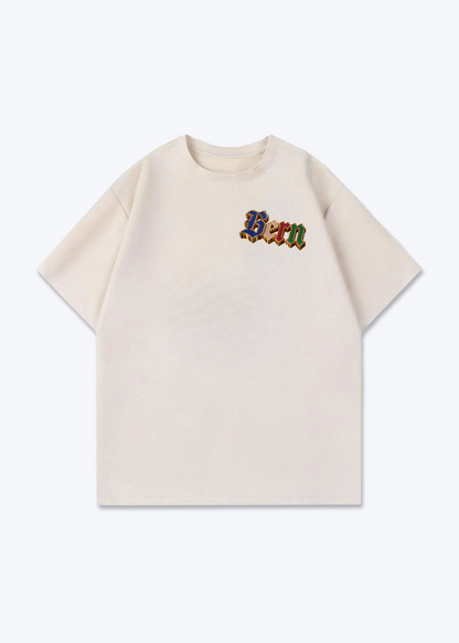 Bern Diamonds Oversized T-Shirt - Beige Front (Designed)
