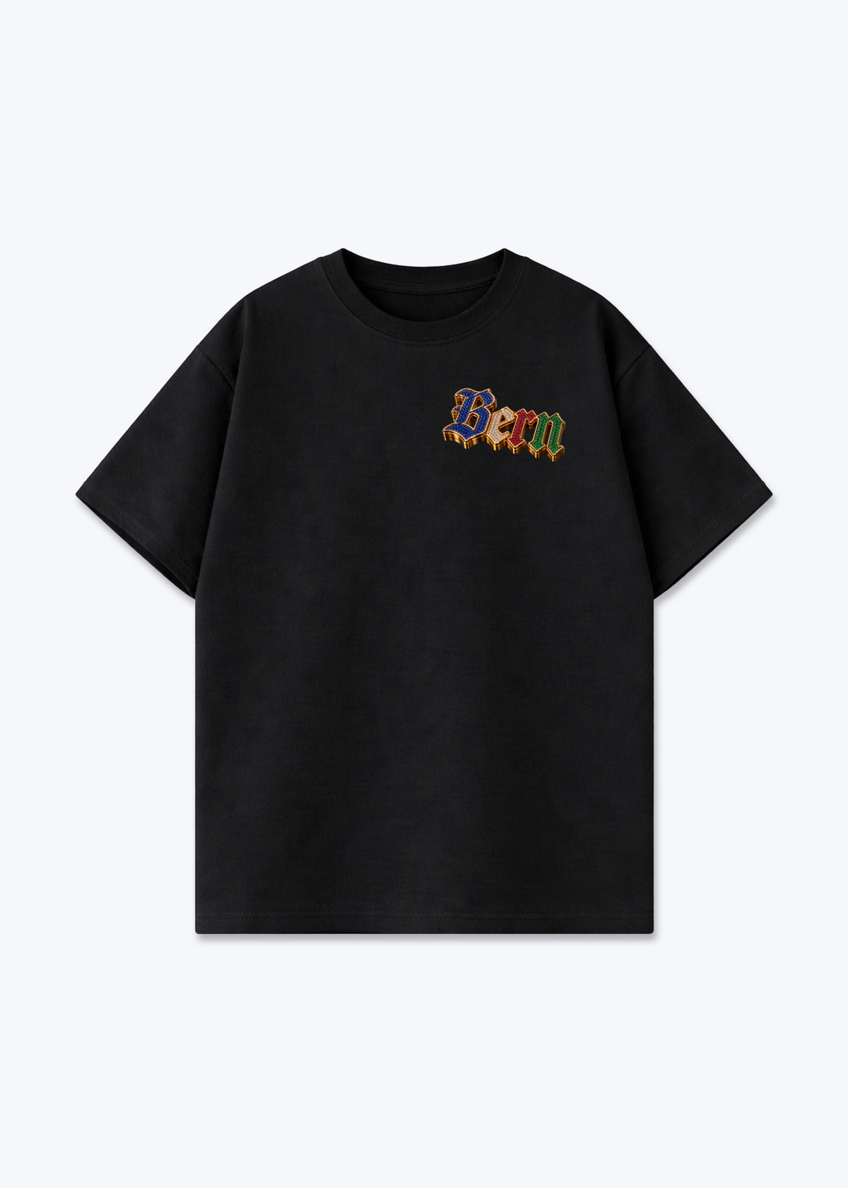 Bern Diamonds Oversized T-Shirt - Black Front (Designed)