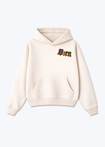 Bern Diamonds Oversized Hoodie - Beige Front (Designed)