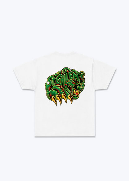 St.Gallen Grizzly Basic T-Shirt - White Back (Designed)