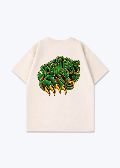 St.Gallen Grizzly Oversized T-Shirt - Beige Back (Designed)