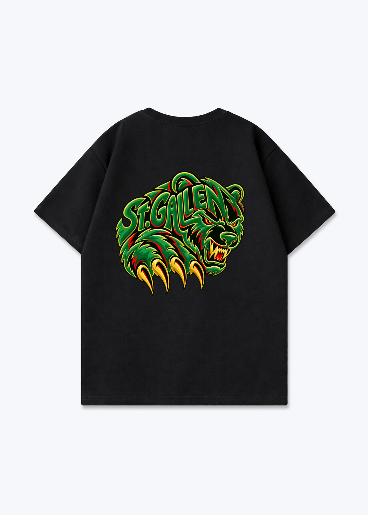 St.Gallen Grizzly Oversized T-Shirt - Black Back (Designed)