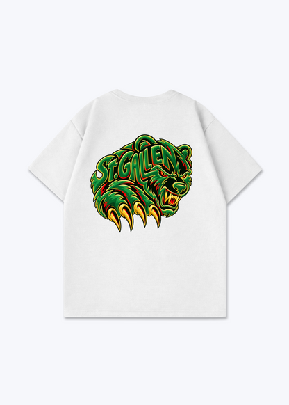 St.Gallen Grizzly Oversized T-Shirt - White Back (Designed)