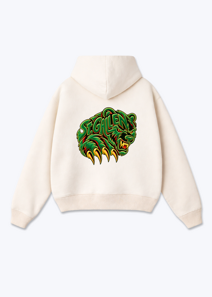 St.Gallen Grizzly Oversized Hoodie - Beige Back (Designed)