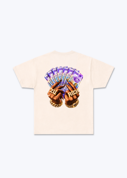 Zürich Franc Basic T-Shirt - Beige Back (Designed)