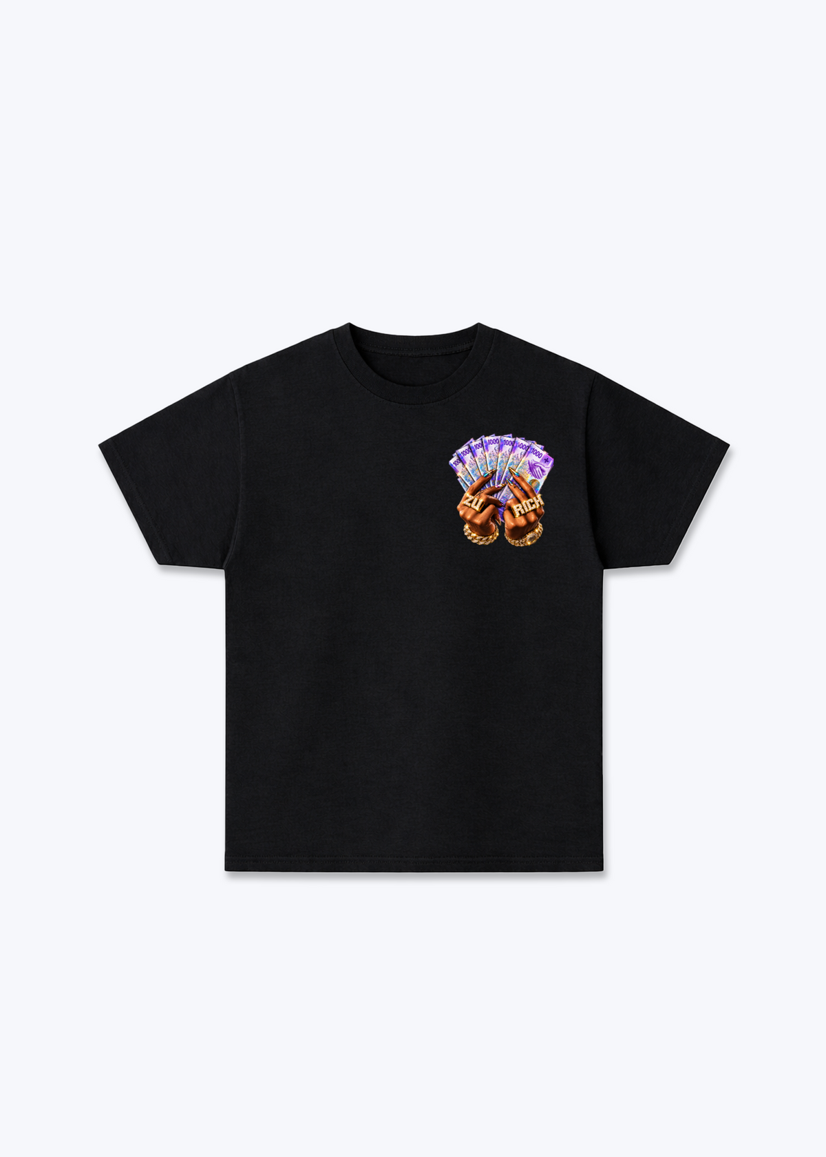 Zürich Franc Basic T-Shirt - Black Front (Designed)