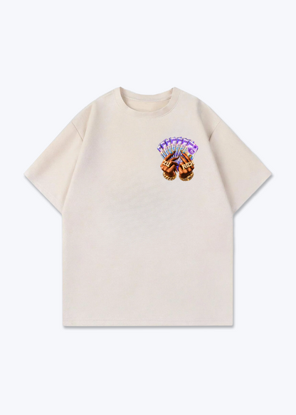 Zürich Franc Oversized T-Shirt - Beige Front (Designed)