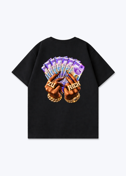 Zürich Franc Oversized T-Shirt - Black Back (Designed)