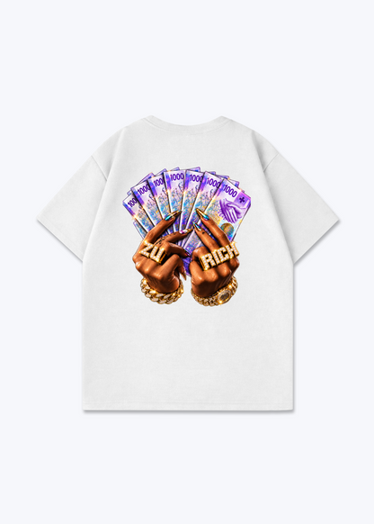Zürich Franc Oversized T-Shirt - White Back (Designed)