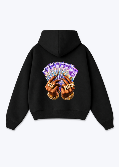 Zürich Franc Oversized Hoodie - Black Back (Designed)