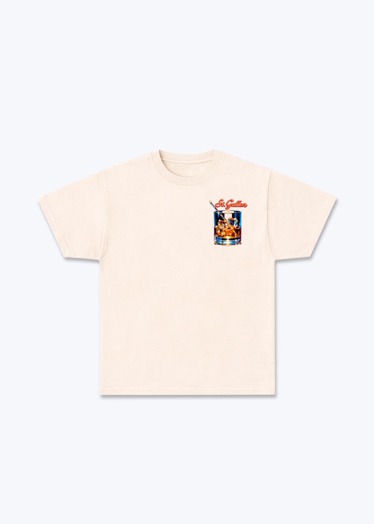 St.Gallen Drink Basic T-Shirt - Beige Front (Designed)