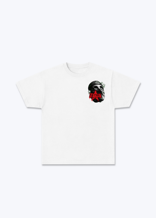 St.Gallen Mask Basic T-Shirt - White Front (Designed)