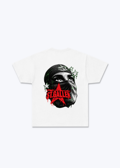 St.Gallen Mask Basic T-Shirt - White Back (Designed)