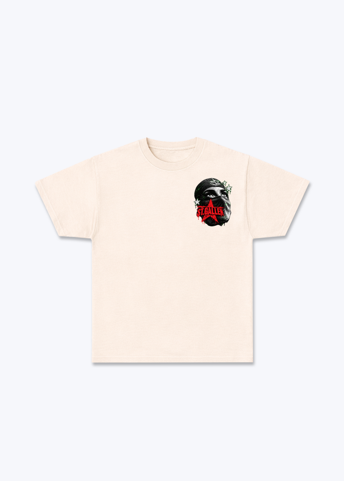 St.Gallen Mask Basic T-Shirt - Beige Front (Designed)