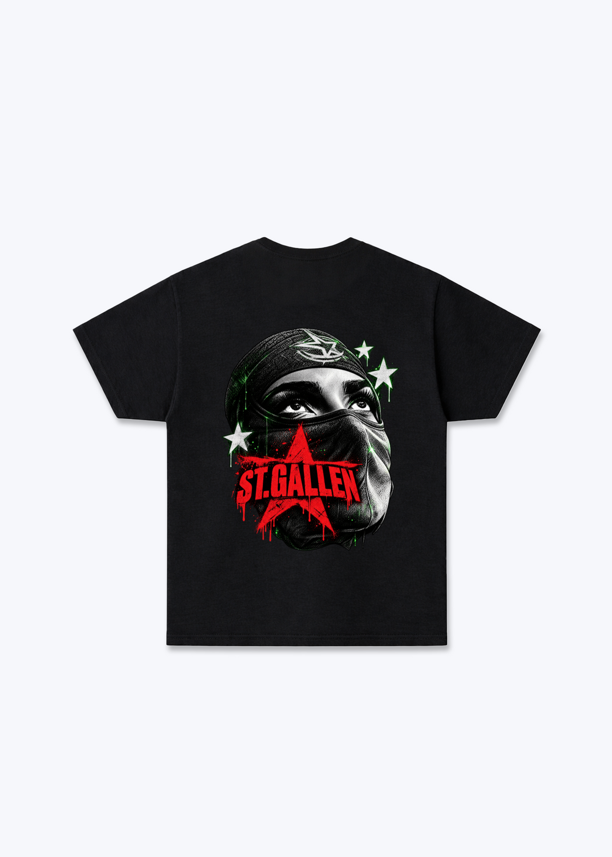 St.Gallen Mask Basic T-Shirt - Black Back (Designed)