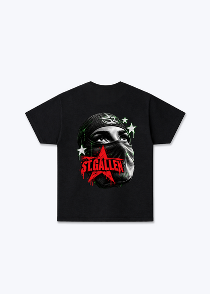 St.Gallen Mask Basic T-Shirt - Black Back (Designed)