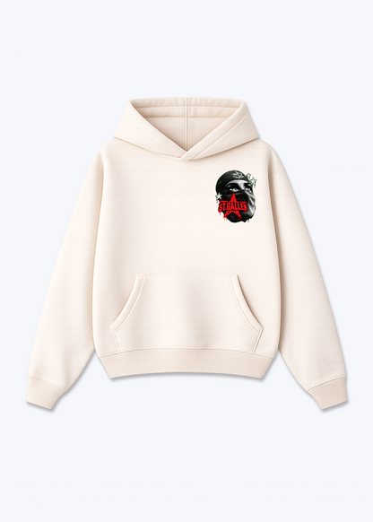 St.Gallen Mask Oversized Hoodie - Beige Front (Designed)