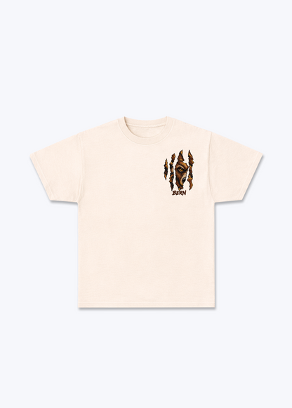 Bern Bear Claw Basic T-Shirt - Beige Front (Designed)