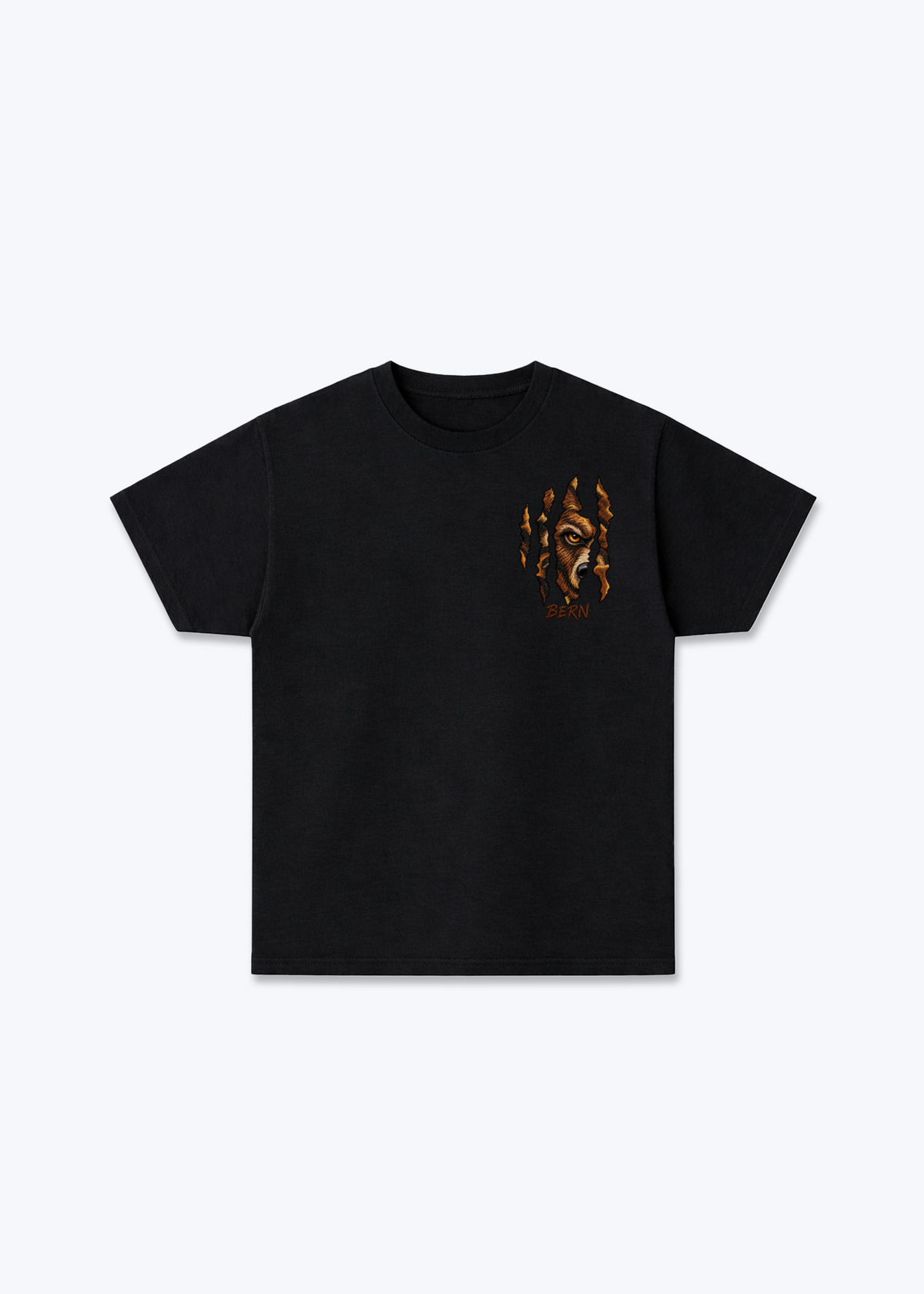 Bern Bear Claw Basic T-Shirt - Black Front (Designed)