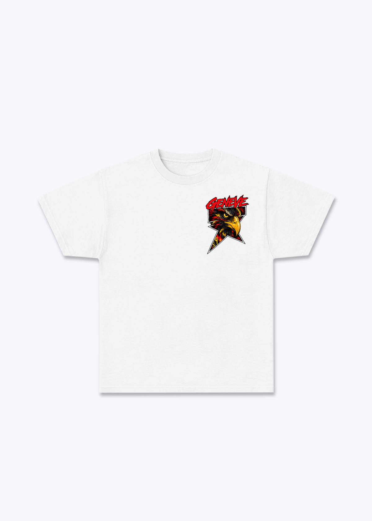 Gèneve Comic Basic T-Shirt - White Front (Designed)