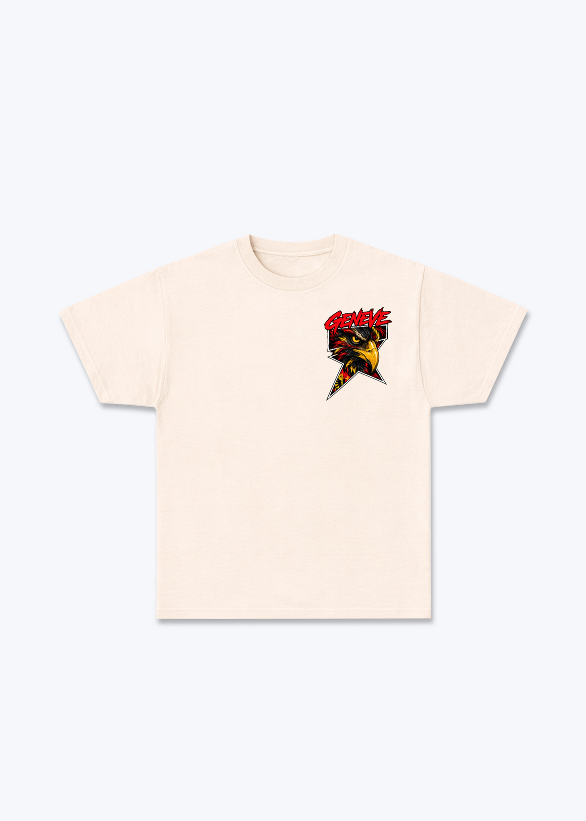 Gèneve Comic Basic T-Shirt - Beige Front (Designed)