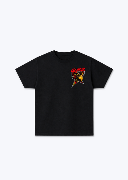Gèneve Comic Basic T-Shirt - Black Front (Designed)